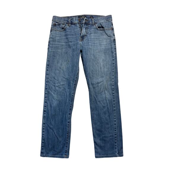 Lucky Brand Men's Blue Denim Jeans size 34 X 34; 221 Straight, Stain; Broken in - Picture 1 of 10